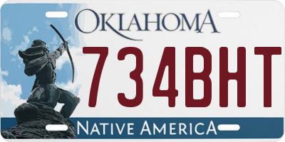 OK license plate 734BHT