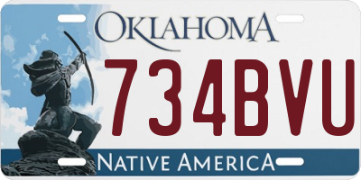 OK license plate 734BVU