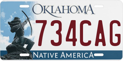 OK license plate 734CAG