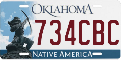 OK license plate 734CBC