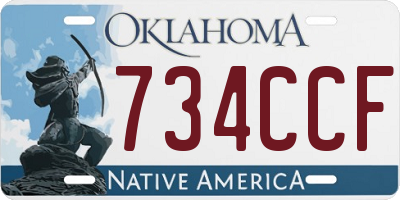 OK license plate 734CCF