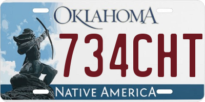 OK license plate 734CHT