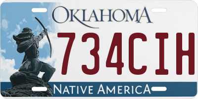 OK license plate 734CIH