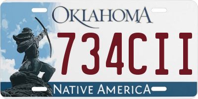 OK license plate 734CII