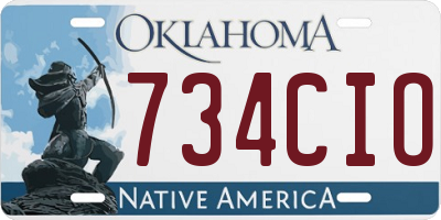 OK license plate 734CIO