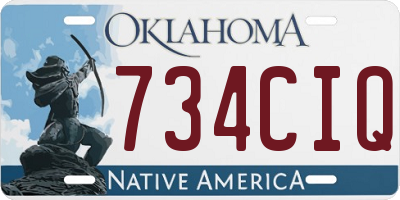 OK license plate 734CIQ