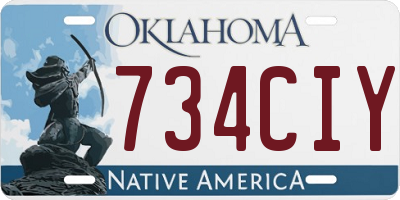 OK license plate 734CIY