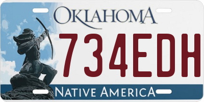 OK license plate 734EDH