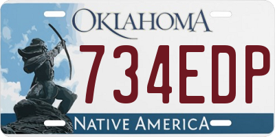 OK license plate 734EDP