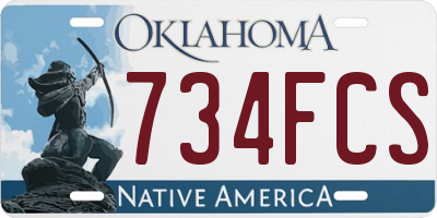 OK license plate 734FCS