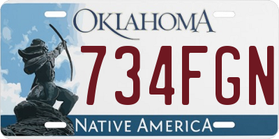 OK license plate 734FGN