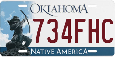 OK license plate 734FHC