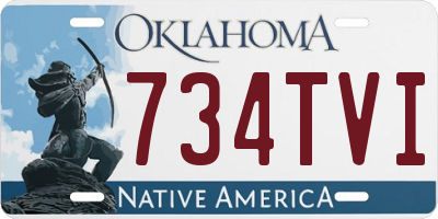 OK license plate 734TVI