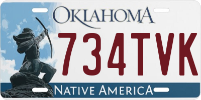 OK license plate 734TVK