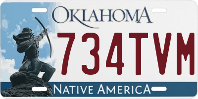 OK license plate 734TVM