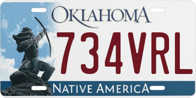 OK license plate 734VRL