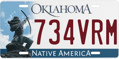 OK license plate 734VRM