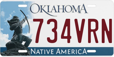 OK license plate 734VRN