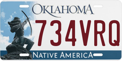 OK license plate 734VRQ