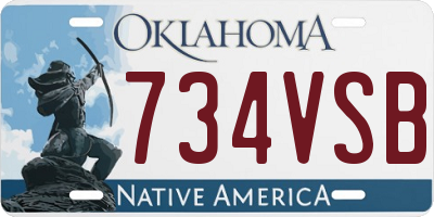 OK license plate 734VSB