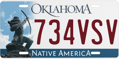 OK license plate 734VSV