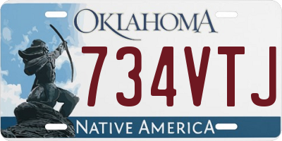 OK license plate 734VTJ