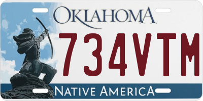 OK license plate 734VTM