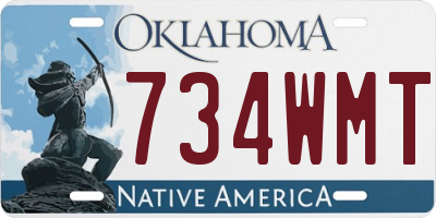 OK license plate 734WMT