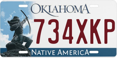 OK license plate 734XKP
