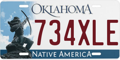 OK license plate 734XLE