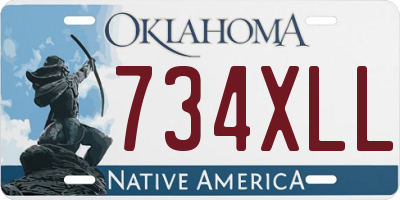 OK license plate 734XLL