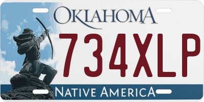 OK license plate 734XLP