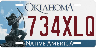 OK license plate 734XLQ