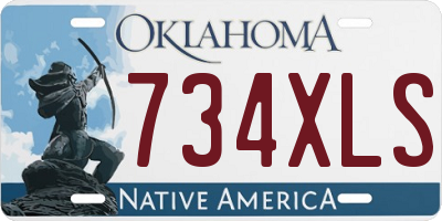 OK license plate 734XLS