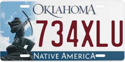 OK license plate 734XLU