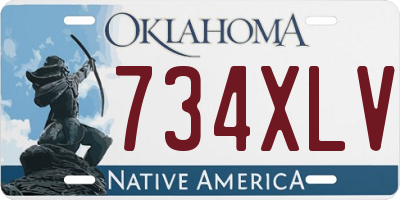 OK license plate 734XLV