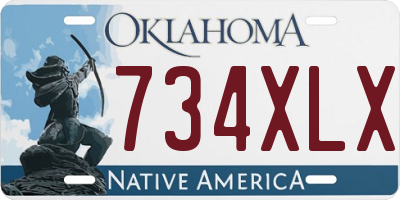 OK license plate 734XLX