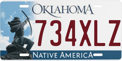 OK license plate 734XLZ