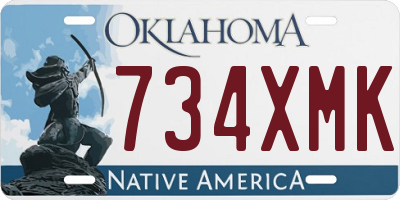 OK license plate 734XMK