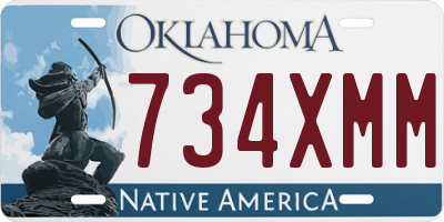 OK license plate 734XMM