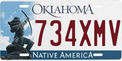 OK license plate 734XMV