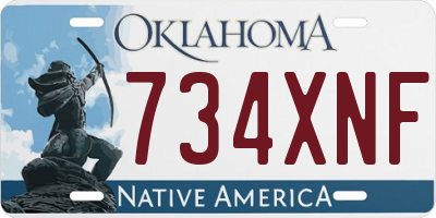 OK license plate 734XNF