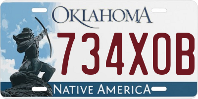 OK license plate 734XOB