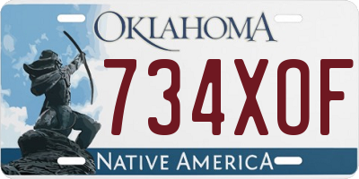 OK license plate 734XOF