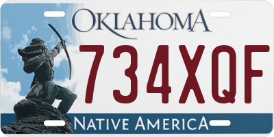 OK license plate 734XQF