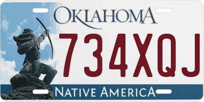 OK license plate 734XQJ
