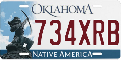 OK license plate 734XRB