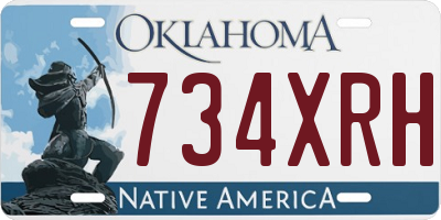 OK license plate 734XRH