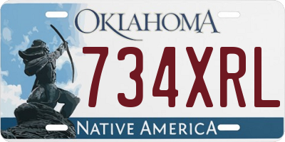 OK license plate 734XRL