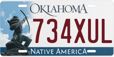 OK license plate 734XUL